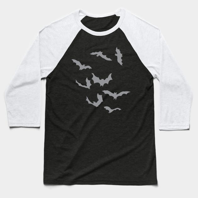 Mysterious Bats Baseball T-Shirt by zeljkica